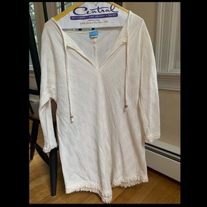 Dotti Cream Coverup With Fringe Women’s Medium